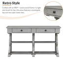 TREXM Retro Console Table/Sideboard with Ample Storage, Open Shelves and Drawers for Entrance, Dinning Room, Living Room (Antique Gray) - Supfirm