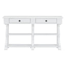 TREXM Retro Console Table/Sideboard with Ample Storage, Open Shelves and Drawers for Entrance, Dinning Room, Living Room (Antique White) - Supfirm