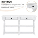 TREXM Retro Console Table/Sideboard with Ample Storage, Open Shelves and Drawers for Entrance, Dinning Room, Living Room (Antique White) - Supfirm
