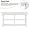 TREXM Retro Console Table/Sideboard with Ample Storage, Open Shelves and Drawers for Entrance, Dinning Room, Living Room (Antique White) - Supfirm