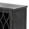 TREXM Retro Sideboard Glass Door with Curved Line Design Ample Storage Cabinet with Black Handle and Three Adjustable Shelves for Dining Room and Kitchen (Black) - Supfirm