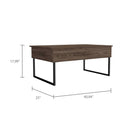 Trumbel Rectangle Lift Top Coffee Table Dark Walnut - Supfirm