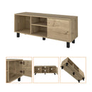 Tv Stand for TV´s up 43" Three Open Shelves Fredericia, One Cabinet, Light Oak Finish - Supfirm