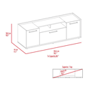 Tv Stand for TV´s up 55" Dext, One Cabinet, Double Door, Dark Walnut Finish - Supfirm