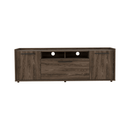 Tv Stand for TV´s up 55" Dext, One Cabinet, Double Door, Dark Walnut Finish - Supfirm