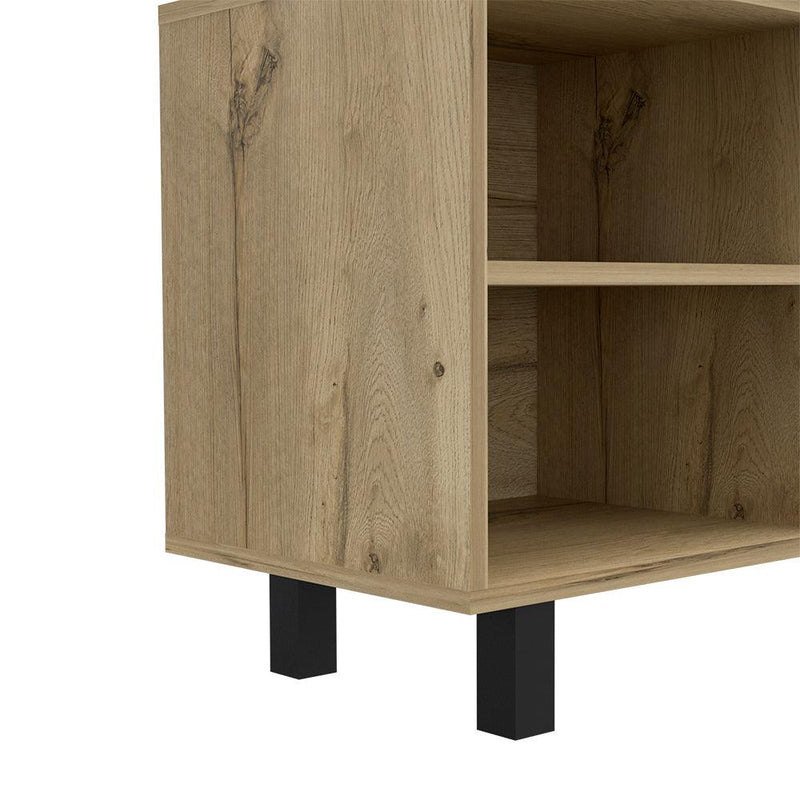 TV Stand for TV´s up 70" Estocolmo, Four Open Shelves, Light Oak Finish - Supfirm