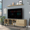 TV Stand for TV´s up 70" Estocolmo, Four Open Shelves, Light Oak Finish - Supfirm