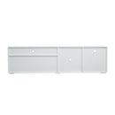 TV Stand High Gloss Doors Modern TV Stand LED(White/Black) - Supfirm