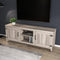 TV Stand Storage Media Console Entertainment Center With Two Doors, Grey Walnut - Supfirm