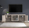 TV Stand Storage Media Console Entertainment Center With Two Doors, Grey Walnut - Supfirm