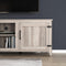 TV Stand Storage Media Console Entertainment Center With Two Doors, Grey Walnut - Supfirm