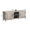 TV Stand Storage Media Console Entertainment Center With Two Doors, Grey Walnut - Supfirm