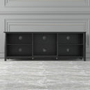 TV Stand Storage Media Console Entertainment Center,Tradition Black - Supfirm