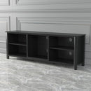 TV Stand Storage Media Console Entertainment Center,Tradition Black - Supfirm