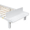 Twin Bed with Footboard Bench ,White - Supfirm