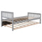 Twin Bed with Trundle, Platform Bed Frame with Headboard and Footboard, for Bedroom Small Living Space,No Box Spring Needed,Grey - Supfirm