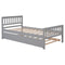 Twin Bed with Trundle, Platform Bed Frame with Headboard and Footboard, for Bedroom Small Living Space,No Box Spring Needed,Grey - Supfirm