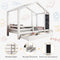 Twin House Bed with Blackboard and Drawers, Two assembly options, White - Supfirm