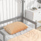 Twin House-Shaped Headboard Floor Bed with Handrails ,slats,Grey - Supfirm