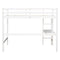 Twin Loft Bed with built-in desk,White - Supfirm