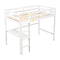 Twin Loft Bed with built-in desk,White - Supfirm