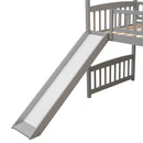 Twin Loft Bed with Slide, House Bed with Slide,White(OLD SKU :LT000212AAE) - Supfirm