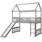 Twin Loft Bed with Slide, House Bed with Slide,White(OLD SKU :LT000212AAE) - Supfirm