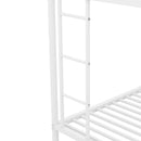 Twin over Full Bed with Sturdy Steel Frame, Bunk Bed with Twin Size Trundle, Two-Side Ladders, White(OLD SKU:MF194424AAK) - Supfirm