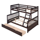 Twin-Over-Full Bunk Bed with Ladders and Two Storage Drawers(Espresso)( old sku:LT000165AAP） - Supfirm