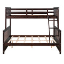 Twin-Over-Full Bunk Bed with Ladders and Two Storage Drawers(Espresso)( old sku:LT000165AAP） - Supfirm