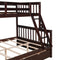 Twin-Over-Full Bunk Bed with Ladders and Two Storage Drawers(Espresso)( old sku:LT000165AAP） - Supfirm