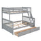 Twin-Over-Full Bunk Bed with Ladders and Two Storage Drawers(Gray){old sku:LT000165AAE} - Supfirm