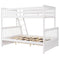 Twin-Over-Full Bunk Bed with Ladders and Two Storage Drawers (White){old sku:LT000165AAK} - Supfirm