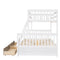 Twin-Over-Full Bunk Bed with Ladders and Two Storage Drawers (White){old sku:LT000165AAK} - Supfirm