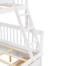 Twin-Over-Full Bunk Bed with Ladders and Two Storage Drawers (White){old sku:LT000165AAK} - Supfirm