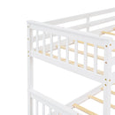 Twin-Over-Full Bunk Bed with Ladders and Two Storage Drawers (White){old sku:LT000165AAK} - Supfirm