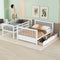 Twin-Over-Full Bunk Bed with Ladders and Two Storage Drawers (White){old sku:LT000165AAK} - Supfirm