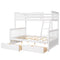 Twin-Over-Full Bunk Bed with Ladders and Two Storage Drawers (White){old sku:LT000165AAK} - Supfirm