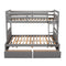 Twin over Full Bunk Bed with Storage - Gray(OLD SKU :LP000022AAE) - Supfirm