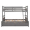 Twin over Full Bunk Bed with Storage - Gray(OLD SKU :LP000022AAE) - Supfirm