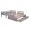 Twin over Full Bunk Bed with Storage - Gray(OLD SKU :LP000022AAE) - Supfirm