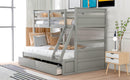 Twin over Full Bunk Bed with Storage - Gray(OLD SKU :LP000022AAE) - Supfirm