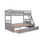 Twin over Full Bunk Bed with Storage - Gray(OLD SKU :LP000022AAE) - Supfirm