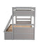 Twin over Full Bunk Bed with Storage - Gray(OLD SKU :LP000022AAE) - Supfirm