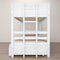 Twin over Pull-out Bunk Bed with Trundle, White - Supfirm