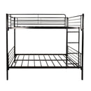 Twin over Twin Bunk Bed, Metal Frame with Ladder - Supfirm