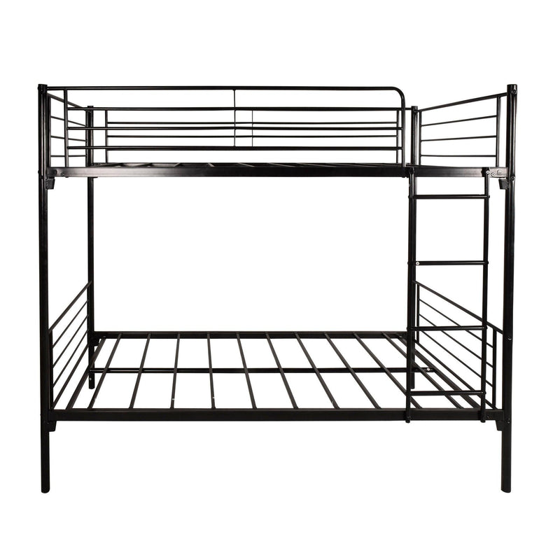 Twin over Twin Bunk Bed, Metal Frame with Ladder - Supfirm