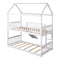 Twin Over Twin Bunk Bed with Slide, House Bed with Slide, White(OLD SKU: LT000213AAK) - Supfirm