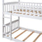 Twin Over Twin Bunk Bed with Slide, House Bed with Slide, White(OLD SKU: LT000213AAK) - Supfirm