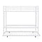 Twin over Twin Bunk Bed with Trundle, White - Supfirm